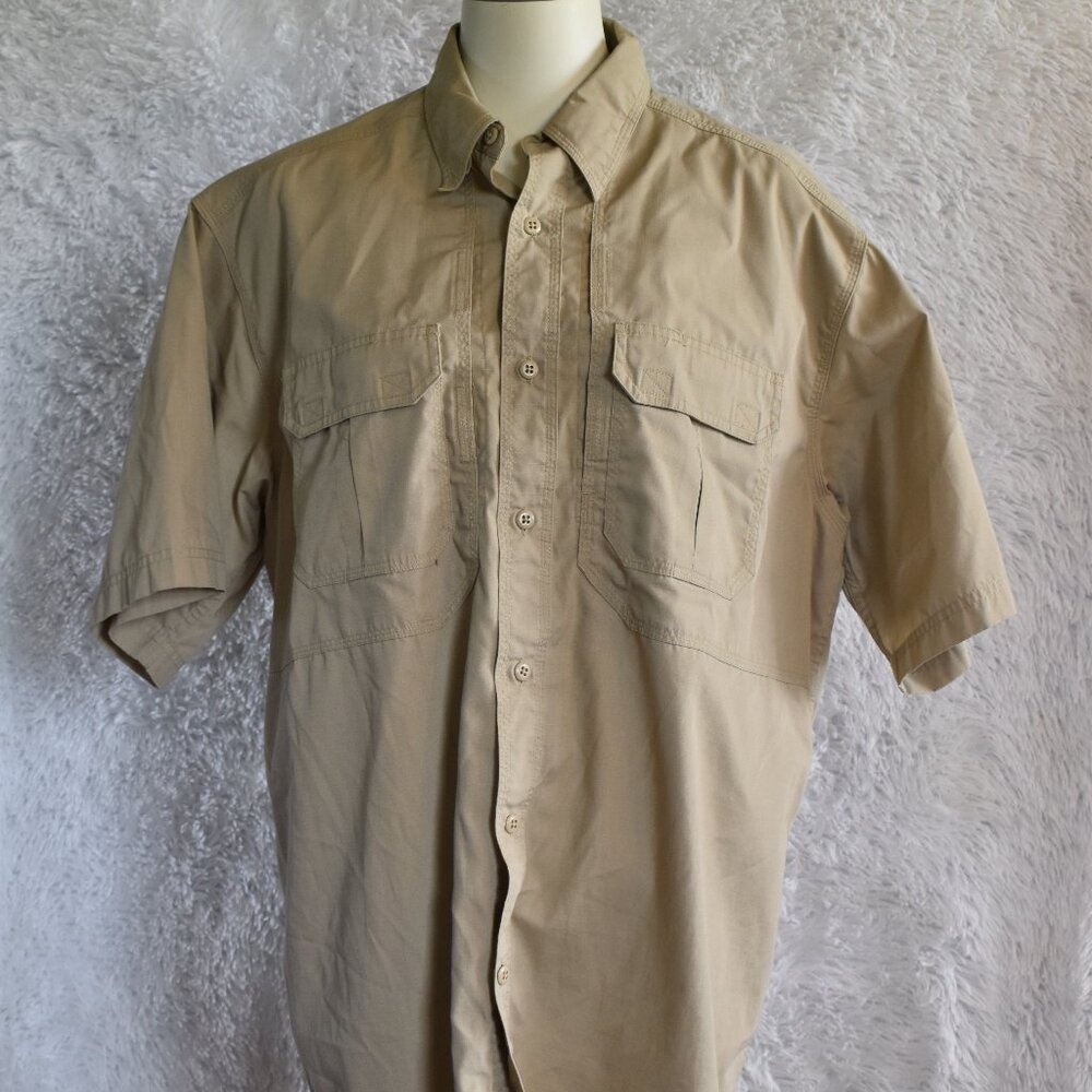 5.11 Tactical Short Sleeve Button Down Shirt - Tan (Coyote) - Large